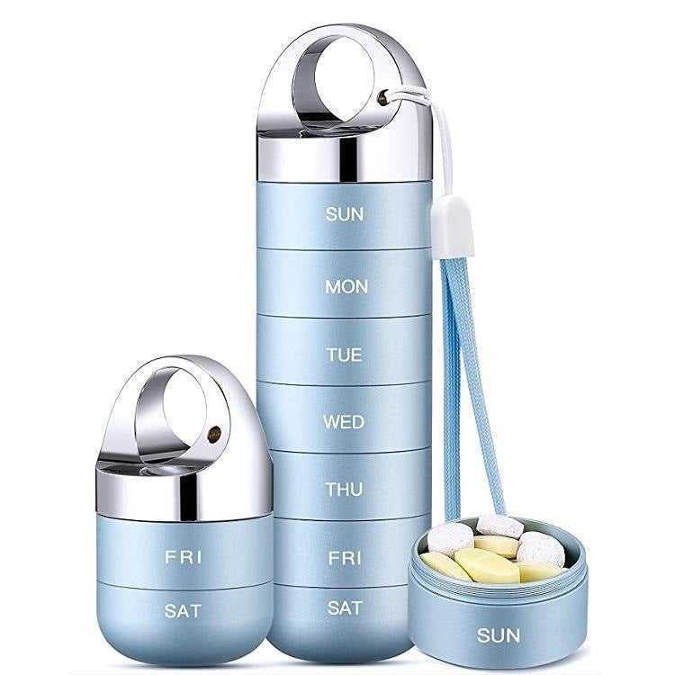 Metal Pill Box Sealed Waterproof Outdoor First Aid Aluminum Alloy Pill Bottle Boxed Pill Box Convenient Pill Box 7 Days A Week - Image 2
