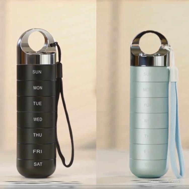 Metal Pill Box Sealed Waterproof Outdoor First Aid Aluminum Alloy Pill Bottle Boxed Pill Box Convenient Pill Box 7 Days A Week - Image 4