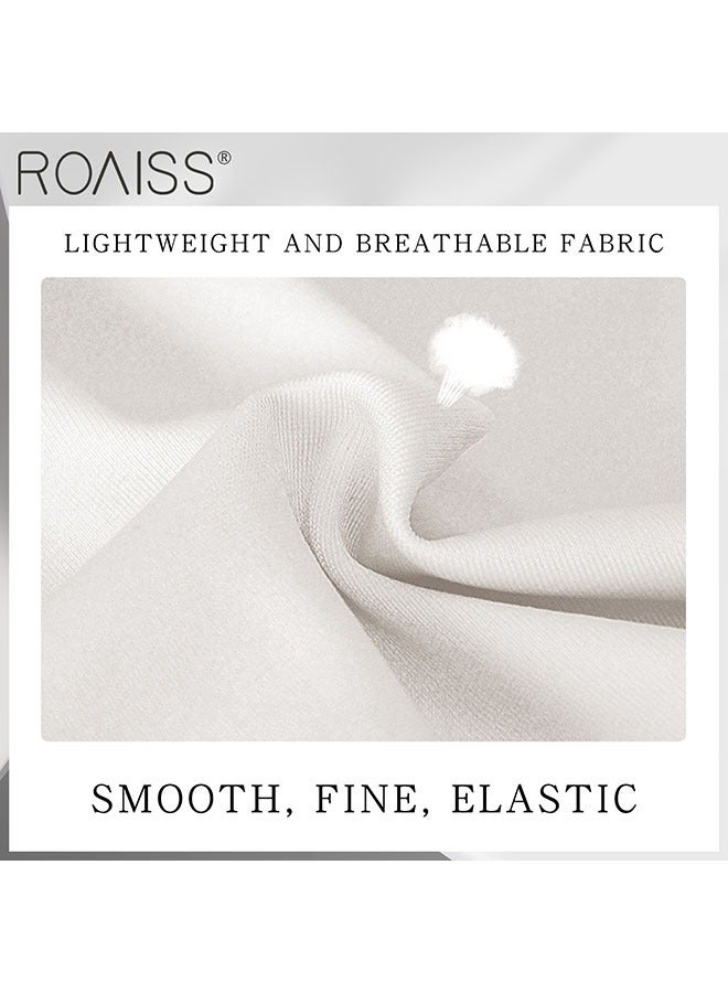 roaiss Women's Postpartum Adjustment Bra Front Buckle Shaped Gathered Underwear Equipped With A Movable Pressure Band - Image 3