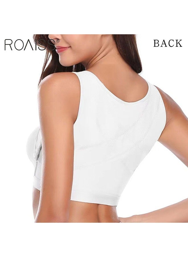 roaiss Women's Postpartum Adjustment Bra Front Buckle Shaped Gathered Underwear Equipped With A Movable Pressure Band - Image 5