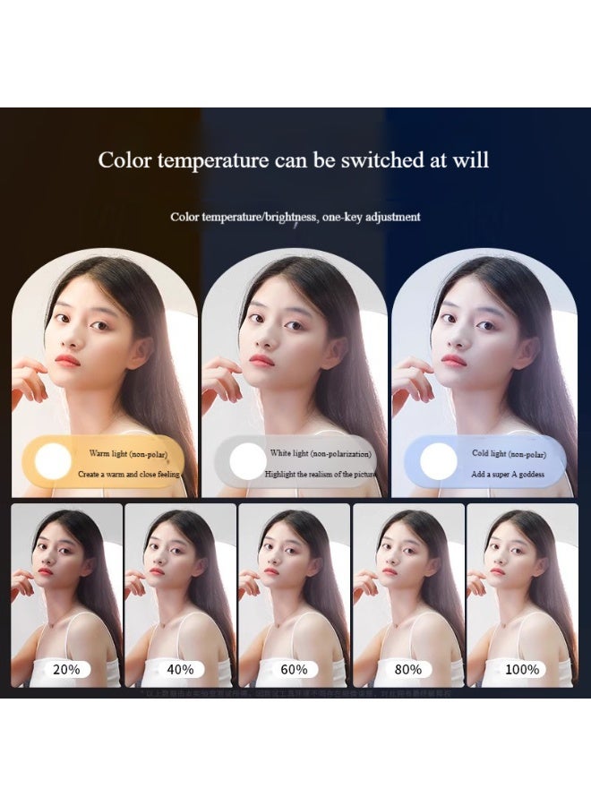إضاءة حلقية LED، جهاز تصوير فيديو للهواتف الذكية، إضاءة حلقية مربعة محمولة مع جهاز تحكم عن بعد بتقنية البلوتوث، منفذ توسيع قاعدة التثبيت للبث المباشر والتصوير الفوتوغرافي وإنشاء المحتوى، لون أسود - Image 3