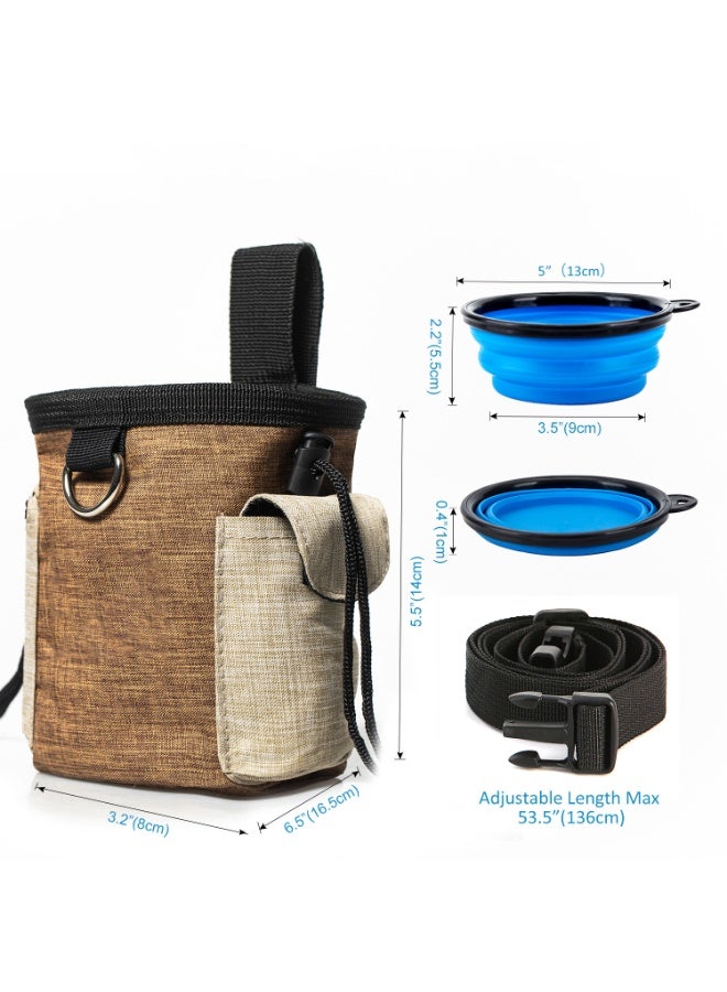 TAPIT Dog Treat Training Pouch Hands-Free Dog Training Bag with Poop Bag Dispenser & Collapsible Bowl Waterproof Dog Walking Fanny Pack for Puppy Training & Outdoor - Image 5