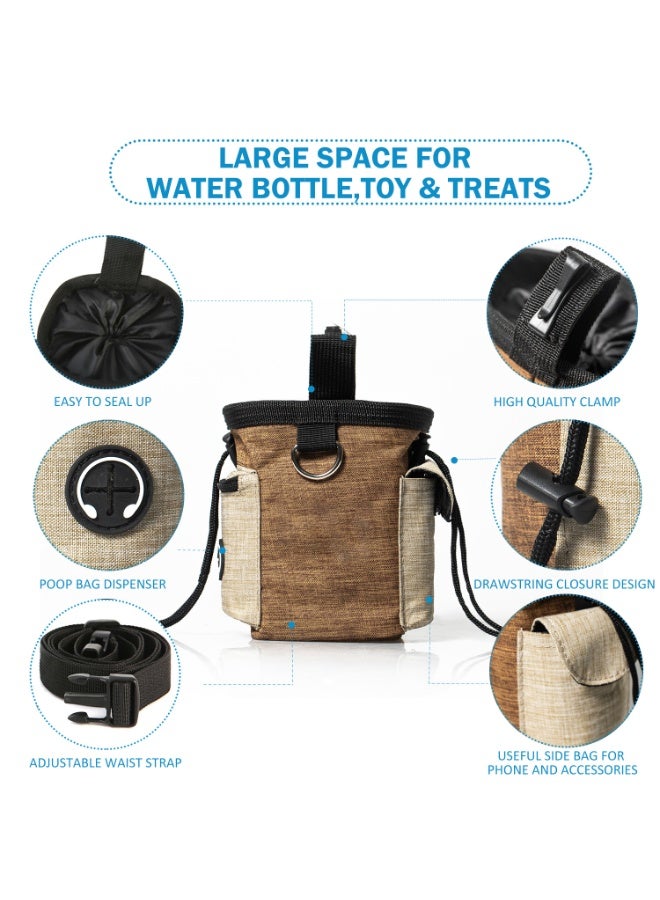 TAPIT Dog Treat Training Pouch Hands-Free Dog Training Bag with Poop Bag Dispenser & Collapsible Bowl Waterproof Dog Walking Fanny Pack for Puppy Training & Outdoor - Image 2