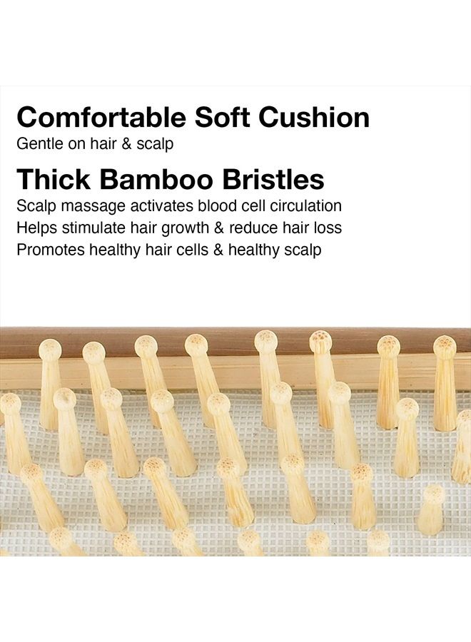 Olivia Garden Healthy Hair Eco-Friendly Bamboo Ionic Massage Hair Brush HH-3 (Oval Large) - Image 3