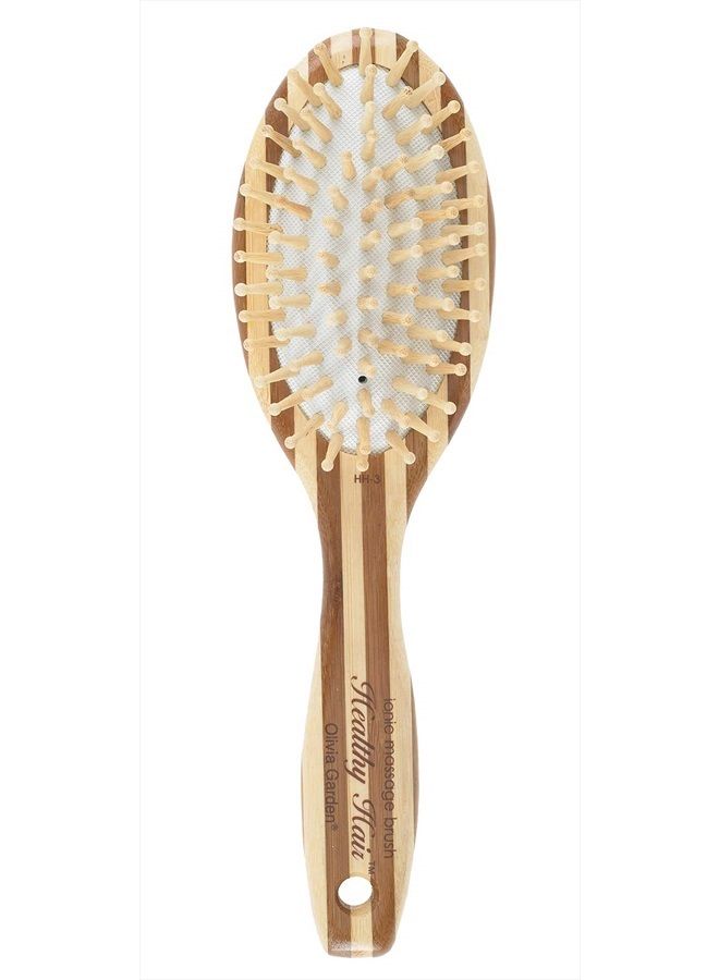 Olivia Garden Healthy Hair Eco-Friendly Bamboo Ionic Massage Hair Brush HH-3 (Oval Large) - Image 1