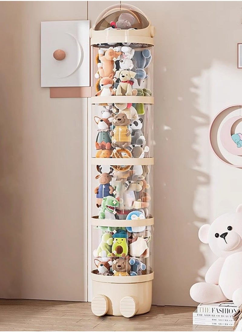 XiuWoo Vertical Toy Storage Tube, PET Transparent Stuffed Animal Zoo Organizer, Stuffed Animal Storage Tube with Zipper, Pet Transparent Bucket with Zipper for Kids Toy, White,162cm  - Image 2
