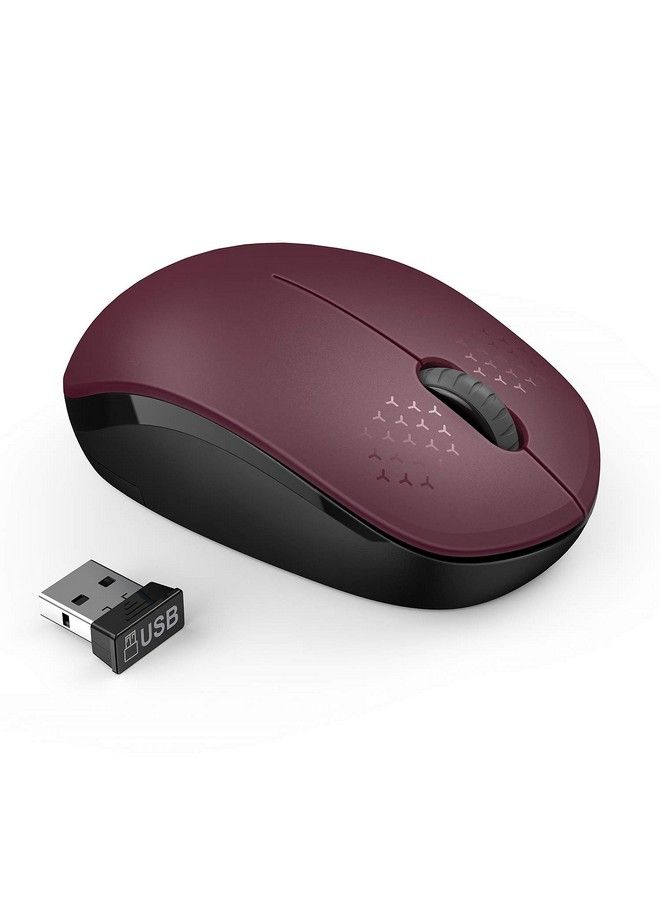 Seenda Wireless Mouse 2.4G Noiseless Mouse With Usb Receiver Portable Computer Mice For Pc Tablet Laptop Red&Black  - Image 2