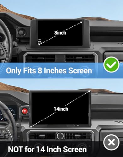 Ecarzo Dashboard Storage Box for Toyota Tacoma 2024 2025 2026, 8-Inch Screen Rear Tray Organizer, ABS Dashboard Storage Tray with Anti-Slip Liner, Center Console Accessory for Daily Essentials - Image 2