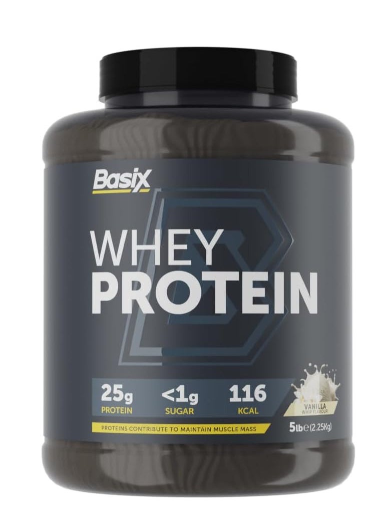 Basix - Muscle Whey Protein - Vanilla Whip - (5 lb) - Image 1