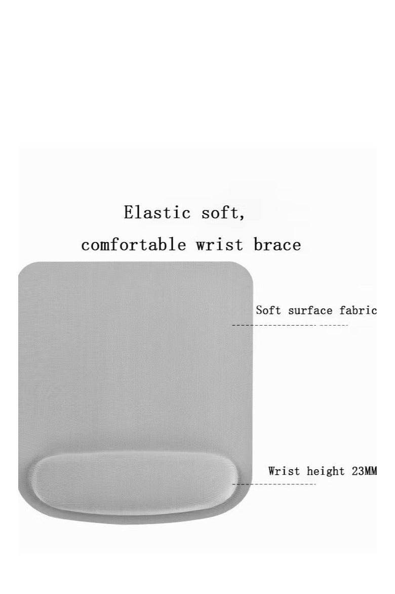 Gray Mouse Pad Wrist Rest,Memory Foam Mousepad, Ergonomic Wrist Rest Support, with Non-Slip Base for Computer, Gaming, Office, for Easy Typing, Pain Relief - Image 2