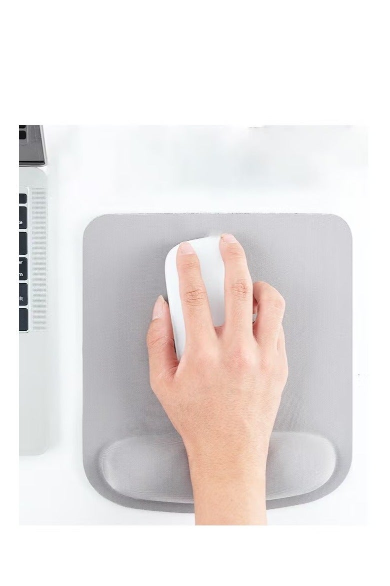 Gray Mouse Pad Wrist Rest,Memory Foam Mousepad, Ergonomic Wrist Rest Support, with Non-Slip Base for Computer, Gaming, Office, for Easy Typing, Pain Relief - Image 4