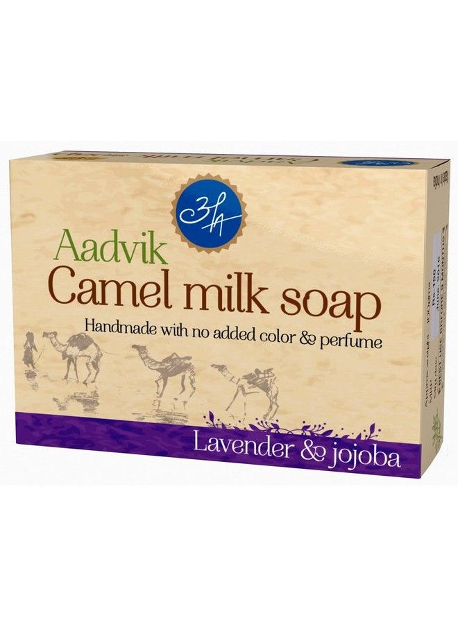 Aadvik Camel Milk Soap With Lavender & Jojoba Essetial Oil ; A Shark Tank Product ;100G  - Image 1