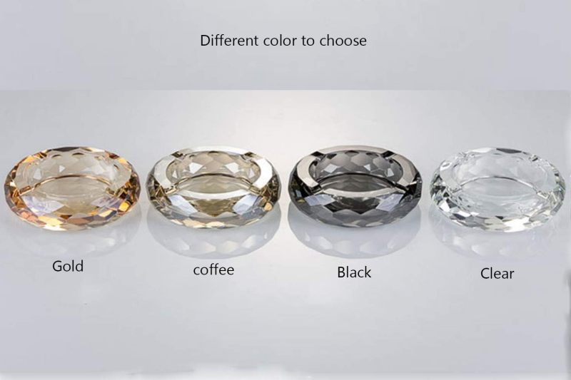 Glass Ashtray: Transparent Glass - Cigar Ashtray for Home Office Desk Table Decor - Image 3