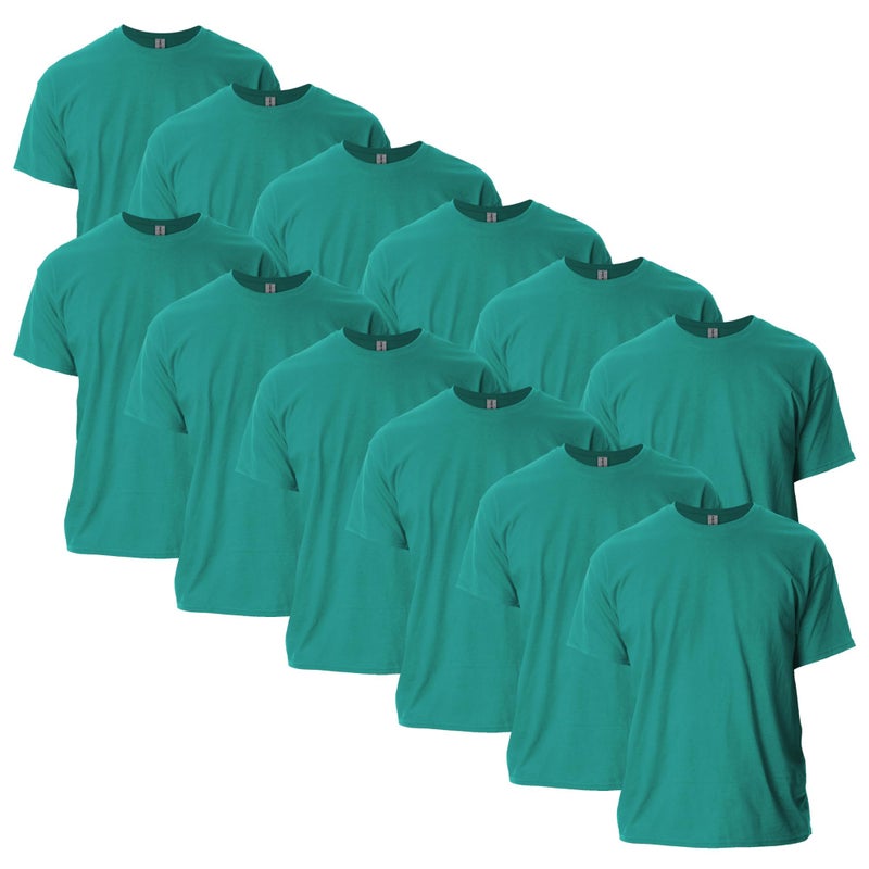 Gildan Adult Ultra Cotton T-Shirt, Style G2000, Multipack, Galapagos Blue (12-Pack), Medium - Image 1