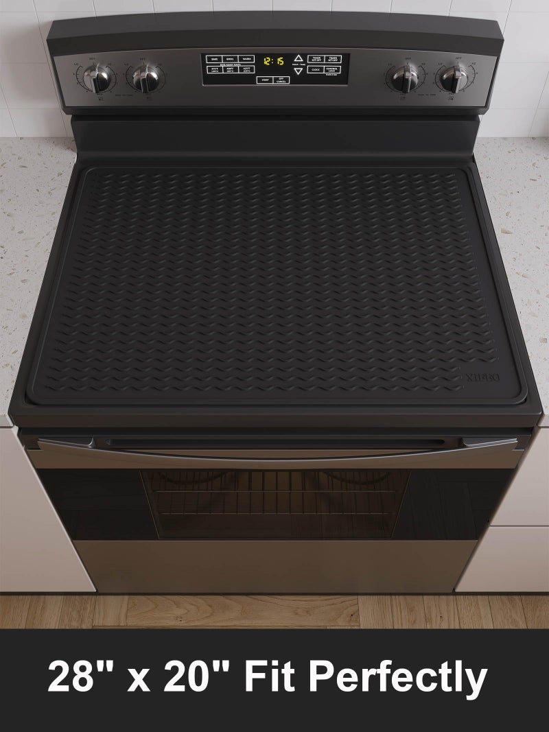 XiFEO Stove Top Covers for Electric Stove, Food Grade Heavy Duty Silicone Glass Stove Top Cover Protector, Induction Cooktop Protector, Heat Resistant Range Ceramic Stove Top Covers Mat, Oven Cover - Image 4