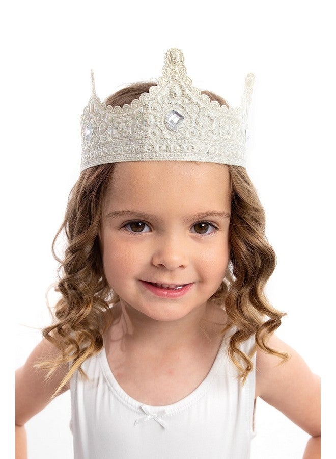 Little Adventures Soft Royal Princess Queen Crown Dress Up Costume Accessory For Kids (Silver) - Image 2