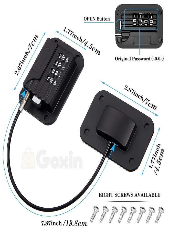 GOXIN Child Safety Number Lock - Strong Adhesive Cable Lock for Fridge, Freezer, Cabinet, Drawer, Window & Door | Baby & Toddler Proof Locking for Home Safety - Black (Pack of 1) - Image 4