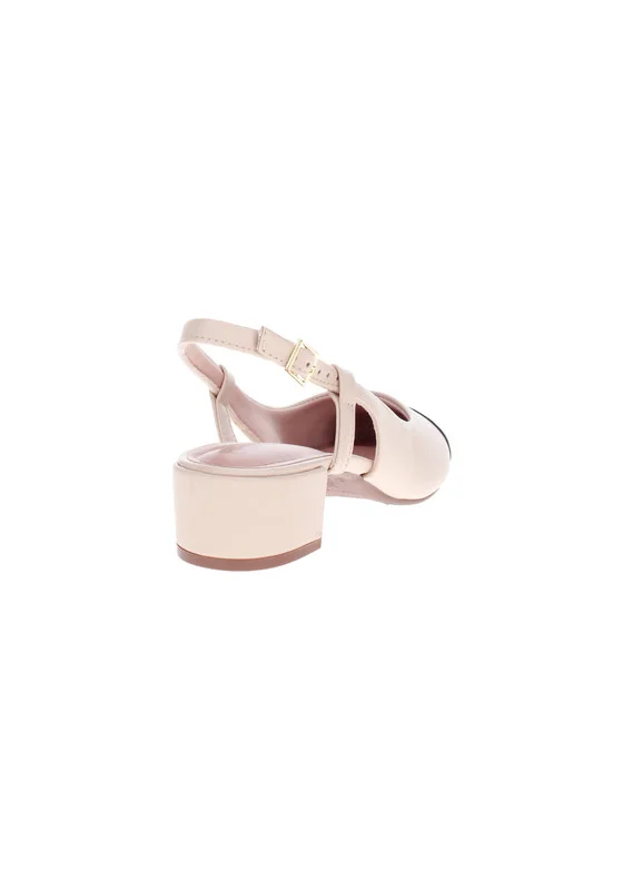 بيرا ريو Beira Rio Ladies Mid Heel Sandals Cream | Made In Brazil