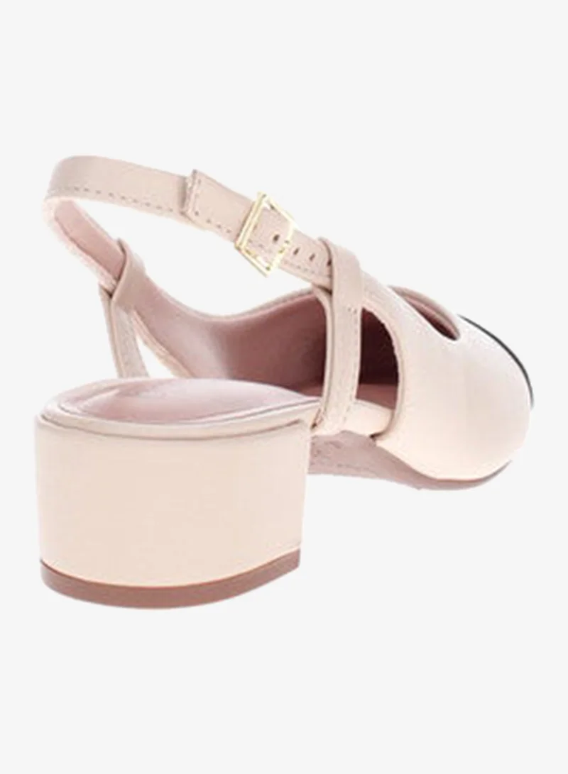 Beira Rio  Beira Rio Ladies Mid Heel Sandals Cream | Made In Brazil for Women | Best Price UAE