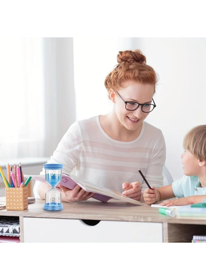 Rubik Sand Timer, 60 Minutes Decorative Hourglass Clock for Kitchen Home Office School Decoration 13cm Height (60 min, Blue) - Image 4