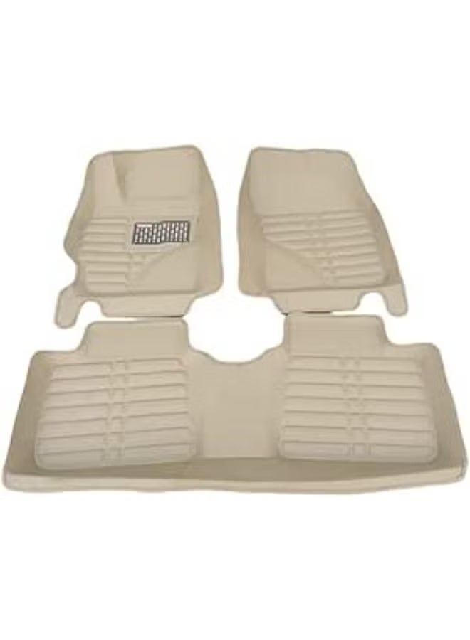 3D Car Floor Mats, 3-Piece Custom-Fit Floor Mat Set with Anti-Slip Design for Interior Floor Protection and All-Weather Use