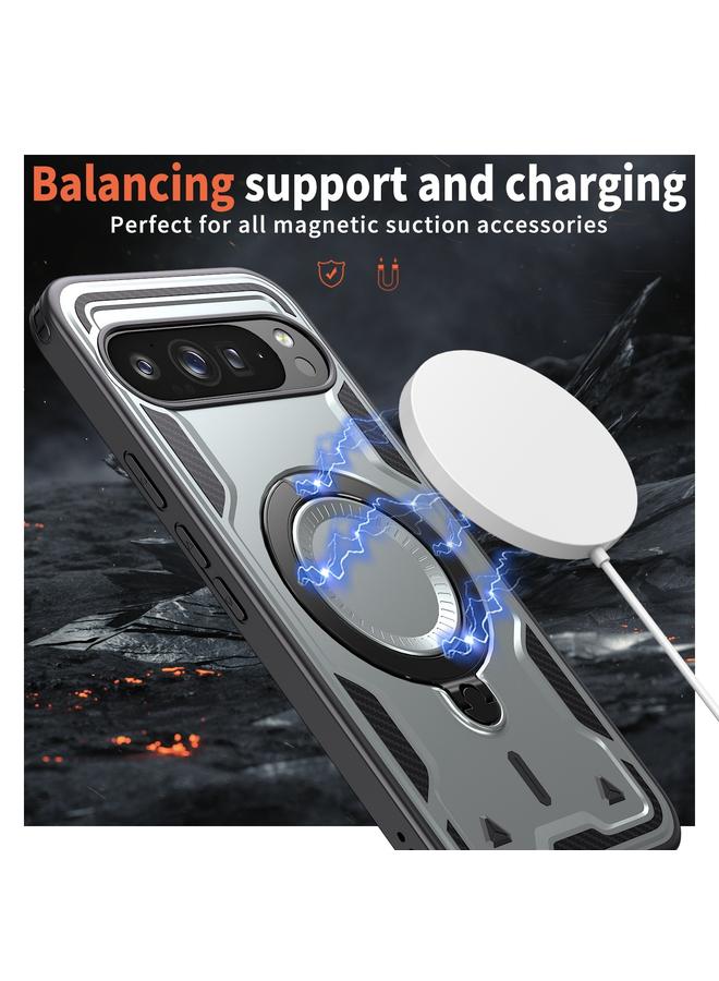 اس-توب جراب لهاتف Google Pixel 9 Pro XL PC Hybrid TPU Armor MagSafe Ring Holder جراب هاتف - Image 3