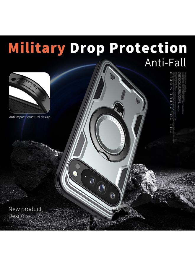 اس-توب جراب لهاتف Google Pixel 9 Pro XL PC Hybrid TPU Armor MagSafe Ring Holder جراب هاتف - Image 4