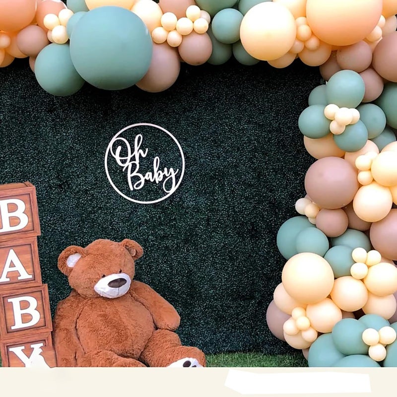 QPARTYFIRE Oh Baby Sign for Backdrop,Boy or Girl Birthday Sign for Gender Reveal Decor,Baby Shower Decorations - Image 4