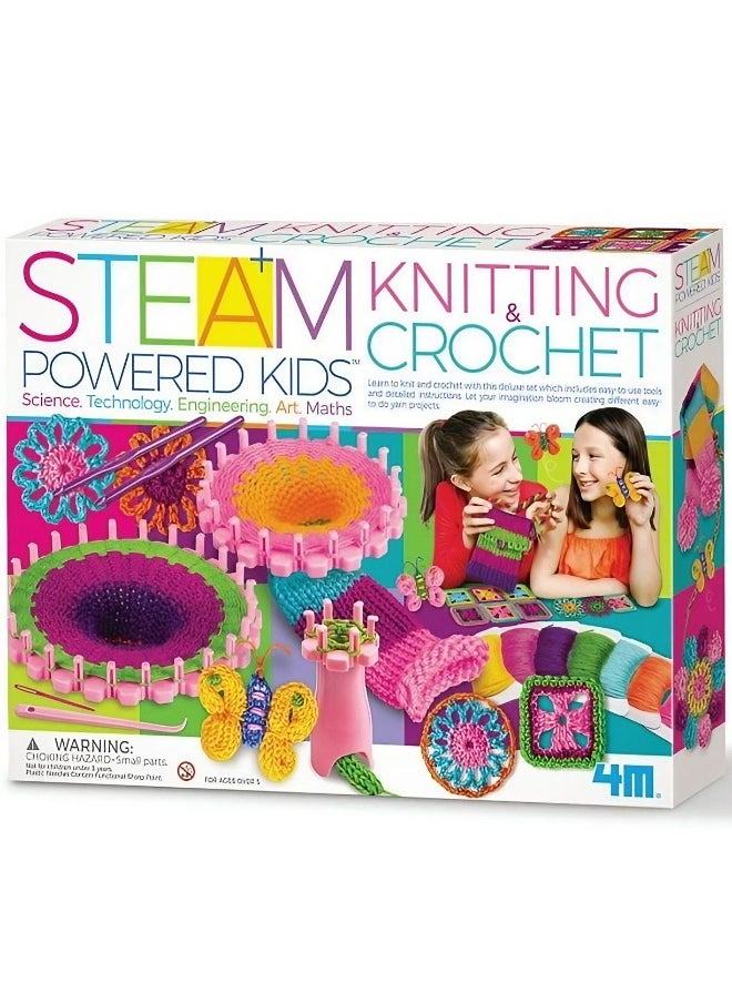 4m 4M STEAM Powered Kids Knitting & Crochet Kit  - Image 1
