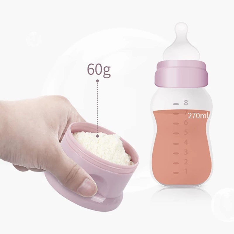 Manwetye 2 PCS 4-Layer Baby Milk Powder Dispenser, Stackable Formula Container for Travel, Portable Snack Storage Box - Image 4