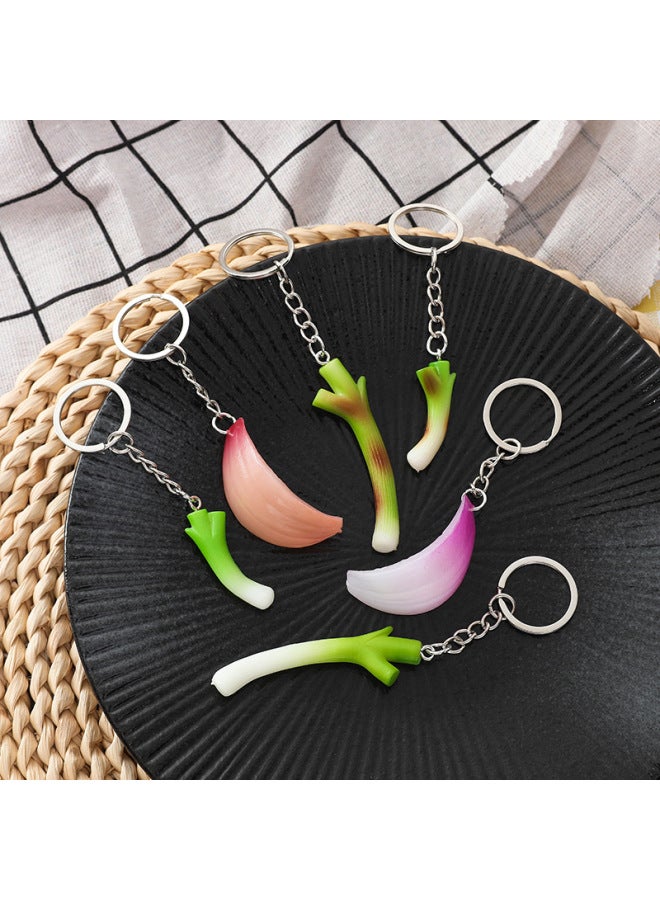 Simulation Shallot Model Garlic Props Onion Garlic Garlic Garlic Head Keychain Ornaments Tricky Toys-Color:Garlic-Model-Specifications:Dimension As Shown