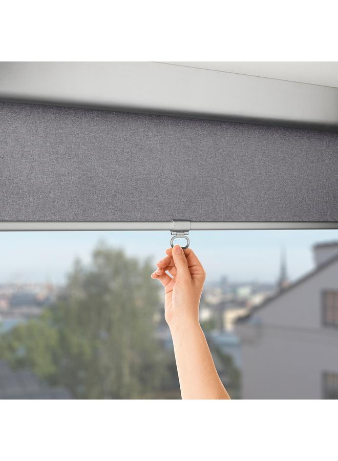 Zaboon Block-out roller blind, light grey, 80x195 cm - Image 3
