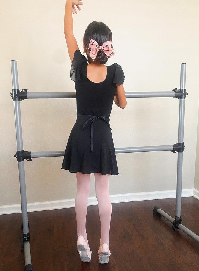 ستيل طقم رقص باليه من ستيل بأكمام قصيرة، يتألف من تنورة وبنطال ضيق للرقص. - Image 4