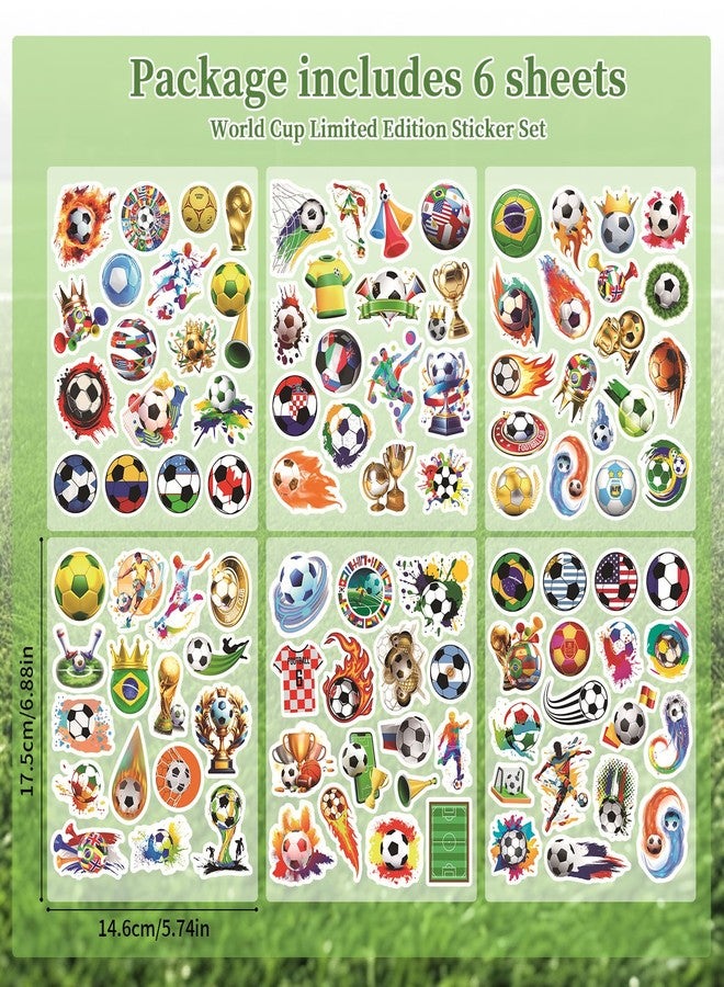 Toparad 102PCS Football Soccer Stickers, Vinyl Waterproof Stickers Bulk Gift for Water Bottle Laptop Helmet Car Scrapbooking Craft Decor - Image 2