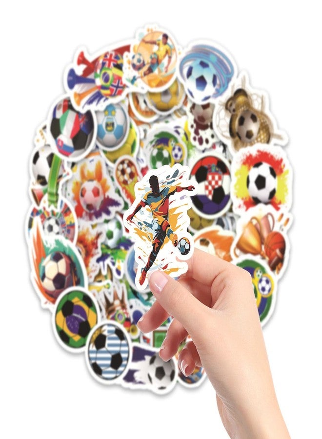 Toparad 102PCS Football Soccer Stickers, Vinyl Waterproof Stickers Bulk Gift for Water Bottle Laptop Helmet Car Scrapbooking Craft Decor - Image 3