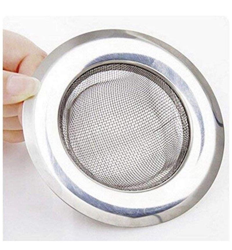 SQUARO Stainless Steel Strainer Kitchen Drain Basin Basket Stopper Drainer Sink Jali (No-3, 106 mm Round Fitting 4 Inch Waste Coupling, Large) - Image 1