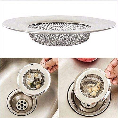 SQUARO Stainless Steel Strainer Kitchen Drain Basin Basket Stopper Drainer Sink Jali (No-3, 106 mm Round Fitting 4 Inch Waste Coupling, Large) - Image 5