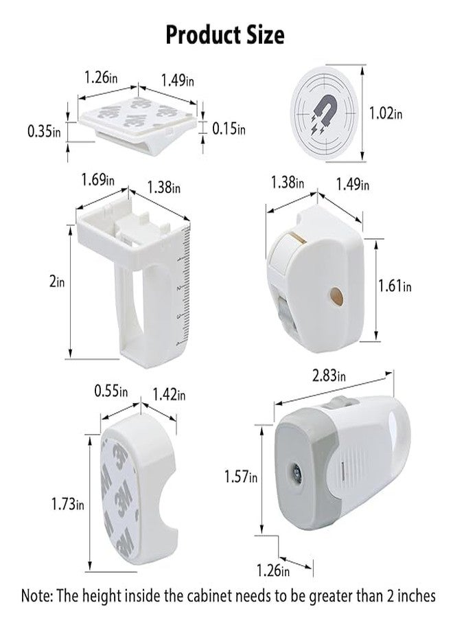 CREDLY Baby Proofing 4 Locks and 1 Keys Child Magnetic Cabinet Locks with Lighting Function Fit Most Cabinets and Drawers - Image 4