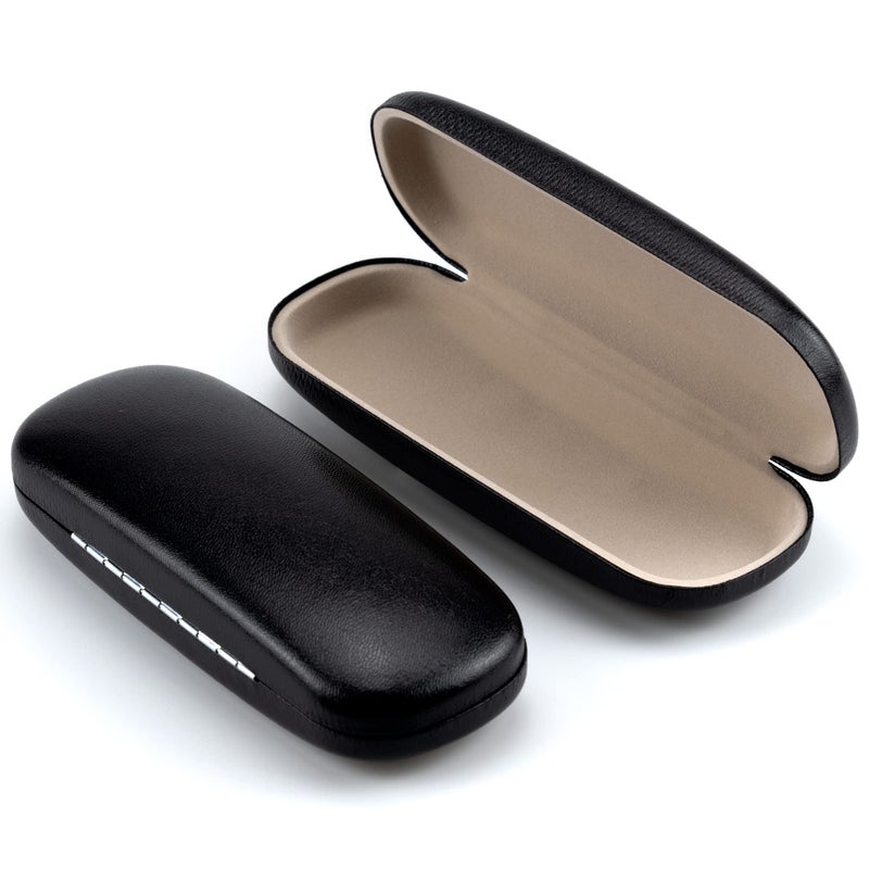 IFAMIO IFAMIO 3 Pack Glasses Case Hard Shell Eye Glass Case Glasses Holder Pocket Portable Sunglass Protector Case Fit Most Eye Glasses and Sunglasses (Black)  - Image 5