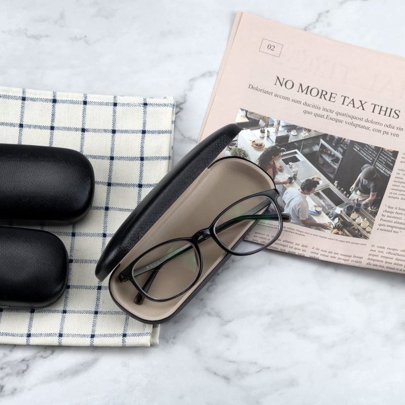 IFAMIO IFAMIO 3 Pack Glasses Case Hard Shell Eye Glass Case Glasses Holder Pocket Portable Sunglass Protector Case Fit Most Eye Glasses and Sunglasses (Black)  - Image 4