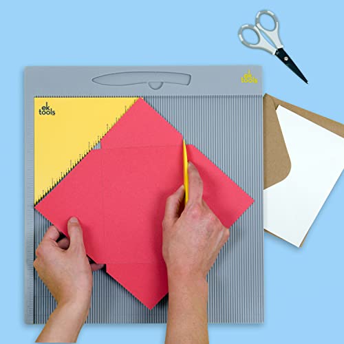 EK Tools, Standard Scoring Board, 13"x14.25", Bone Folder Included, Scoreboard for Paper Crafting, Make Envelopes, Cards, Precision Photos, and More - Image 3