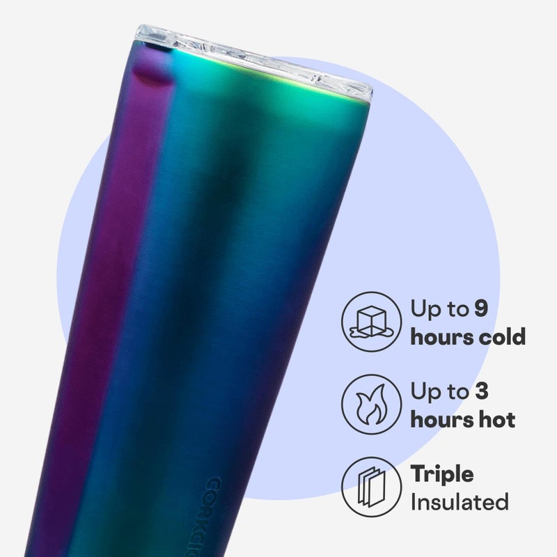CORKCICLE كوب كوركسيكل الكلاسيكي - يحافظ على المشروبات باردة لمدة 9 ساعات وساخنة لمدة 3 ساعات - فولاذ مقاوم للصدأ مع عزل ثلاثي - هدية كوب العطلات - 24 أونصة - اليعسوب - Image 3