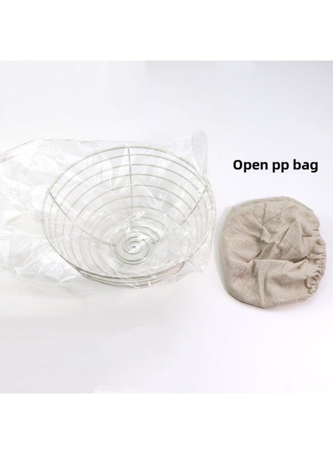 Cross-border Wholesale Bread Fermentation Basket For European Toast Round Carbon Steel European-style Fermentation Basket With Cloth Bag Baking Utensils-Color:Carbon Steel Fermentation Basket + Cloth Bag [pp Opening] - Image 5