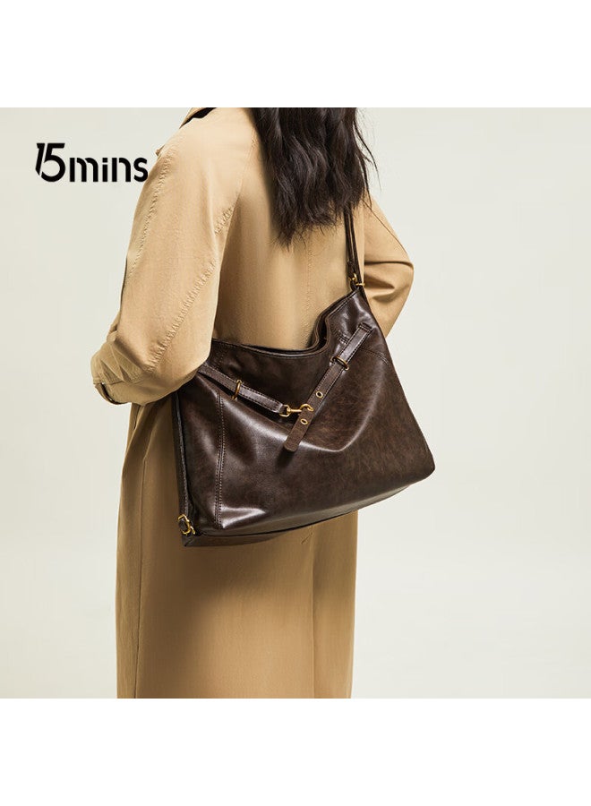 15MINS 15minutes Handbag, Women's Luxury Brand Large Capacity Shoulder Tote Bag, Hobo Bag, Versatile Ladies Crossbody Bag, New Year Gift - Image 2