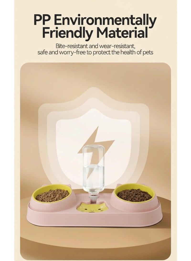 Automatic Pet Food Bowl for Cats and Dogs with Water Fountain – Dual Feeding and Drinking Bowl with Stable Stand - Image 5