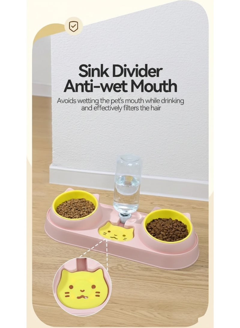 Automatic Pet Food Bowl for Cats and Dogs with Water Fountain – Dual Feeding and Drinking Bowl with Stable Stand - Image 2