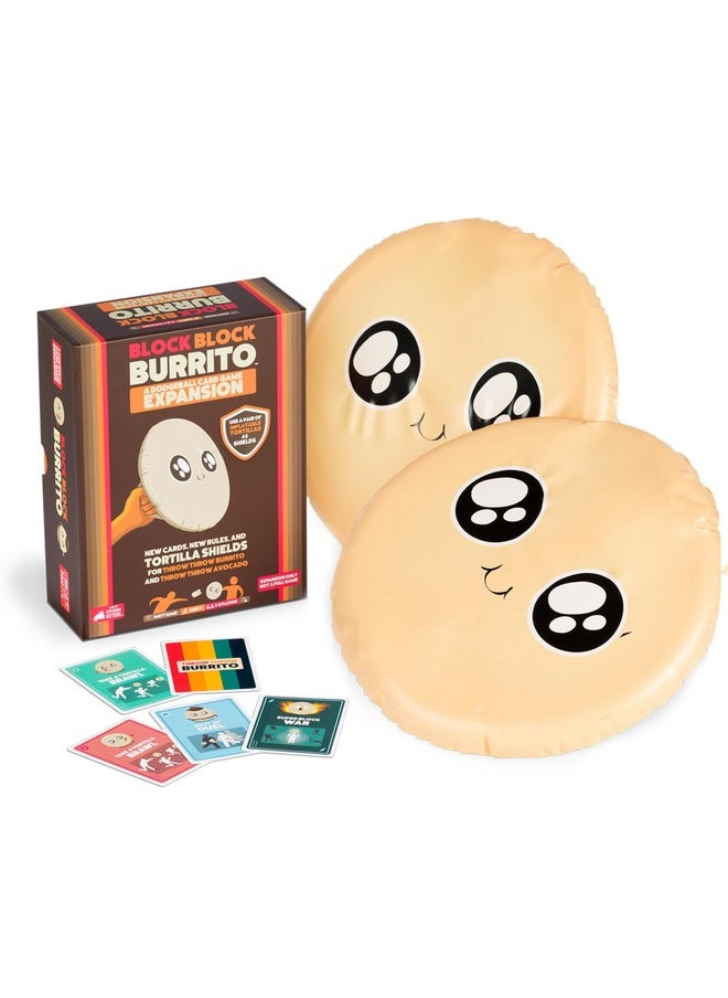 إكسبلودنج كيتنس أل أل سي - تقدم Exploding Kittens لعبة Block Block Burrito - توسعة للعبة Throw Throw Burrito ولعبة Throw Throw Avocado - ألعاب ورق للكبار والأطفال والمراهقين، وتوسعة للعبة Dodgeball - للأعمار من 7 سنوات فما فوق - Image 1