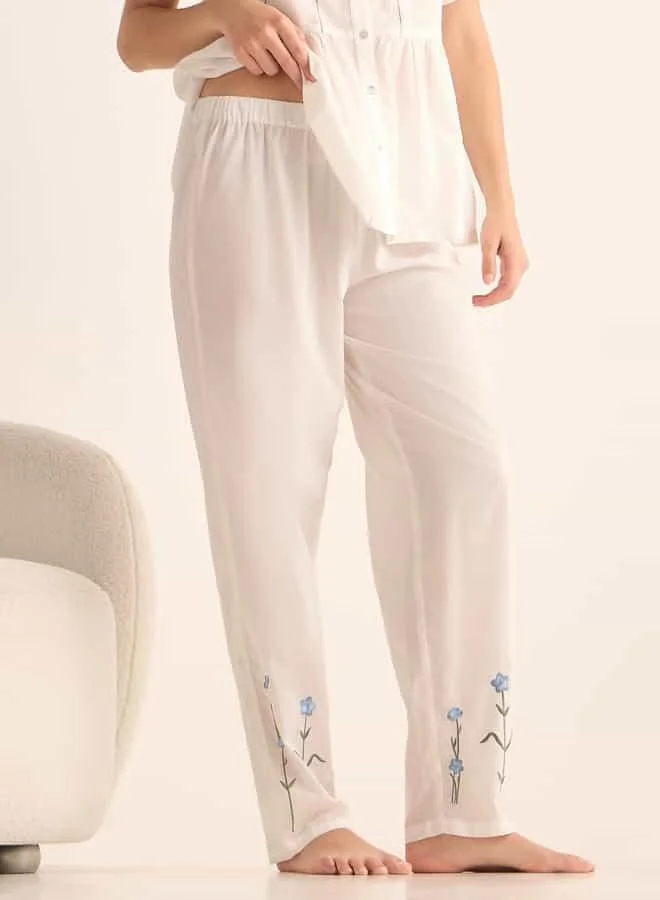 Splash FAV Embroidered Shirt and Pyjama Set