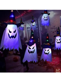 Brain Giggles Brain Giggles Set of 3 LED Ghost Light Decorations Hanging Wizard Hat Lamp Perfect for Indoor Outdoor Spooky Decoration  - Image 4