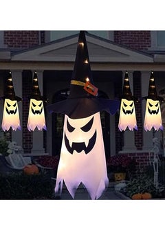 Brain Giggles Brain Giggles Set of 3 LED Ghost Light Decorations Hanging Wizard Hat Lamp Perfect for Indoor Outdoor Spooky Decoration  - Image 1